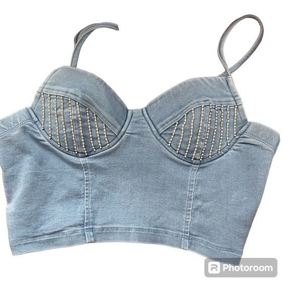 Haute Monde Tops - Jean crop top